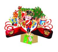Xmas Nutcracker Pop Up Christmas Greeting Card Second Nature 3D Cards Pop Ups