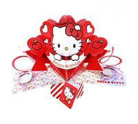Second Nature Pop Ups Hello Kitty 3D Pop Up Birthday Card Licensed Character Keepsake Card For Her Collectable Greeting Card - 3D Freestanding, Hello Kitty Fan, Cat Lover, Eco-Friendly, Keepsake
