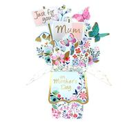 Second Nature Pop Ups Just For You Mum Fluttering Blooms Galore! Mother's Day Pop Up Clever Cube Card MCU001