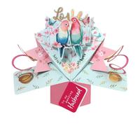Second Nature Pop Ups Love Birds To My Husband Pop Up Anniversary Card Suit Any Romantic Occasion POP199V09