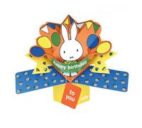 Second Nature Pop Ups Miffy 3D Pop Up Birthday Card Cute Children's Licensed Character Keepsake Card Collectable Greeting Card - 3D Freestanding, Nostalgic Design, Eco-Friendly, Branded Keepsake