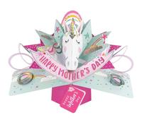 Second Nature Pop Ups Mother's Day Mothering Sunday Unicorn Pop Up Card 3D Greeting Cards POP025M01