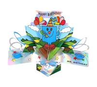 Second Nature Pop Ups Mr. Men Little Miss 10 Today Mr Birthday 3D Pop Up 10th Birthday Card For Boy Collectable Greeting Card - Vibrant Design, Keepsake, Colourful Cartoon, Eco-Friendly