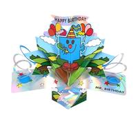 Second Nature Pop Ups Mr. Men Little Miss 7 Today Mr Birthday 3D Pop Up 7th Birthday Card For Boy Collectable Greeting Card - Vibrant Design, 3D Freestanding, Branded, Keepsake, Unique Touch