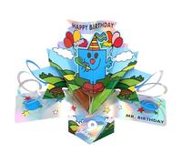 Second Nature Pop Ups Mr. Men Little Miss 9 Today Mr Birthday 3D Pop Up 9th Birthday Card For Boy Collectable Greeting Card - Vibrant Design, Kids Birthday, Eco-Friendly, 3D Freestanding, Unique