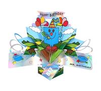 Second Nature Pop Ups Mr. Men Little Miss BFF Mr Birthday 3D Pop Up Licensed Keepsake Card For Him Collectable Greeting Card - Vibrant Designs, Eco-Friendly, Personal Message, Keepsake, Nostalgic