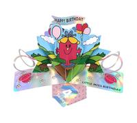 Second Nature Pop Ups Mr. Men Little Miss Birthday 4 Today 3D Pop Up Card Collectable Greeting Card - Colourful Design, Branded, 3D Freestanding, Eco-Friendly, Memorable Keepsake, Kids Birthday