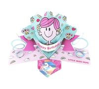 Second Nature Pop Ups Mr. Men Little Miss Hug 27 Today 3D Pop Up 27th Birthday Card Keepsake For Her Collectable Greeting Card - Nostalgic Design, Vibrant Flowers, Eco-Friendly, 3D Freestanding