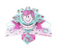 Second Nature Pop Ups Mr. Men Little Miss Hug 3D Pop Up Birthday Card Collectable Greeting Card - 3D Freestanding, Nostalgic Design, Eco-Friendly, For Her Birthday, Branded Keepsake