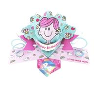 Second Nature Pop Ups Mr. Men Little Miss Hug 44 Today 3D Pop Up 44th Birthday Card Keepsake For Her Collectable Greeting Card - Unique Design, Nostalgic Design, Eco-Friendly, Keepsake