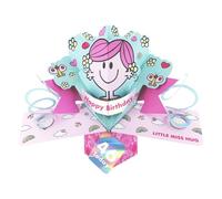 Second Nature Pop Ups Mr. Men Little Miss Hug 46 Today 3D Pop Up 46th Birthday Card Keepsake For Her Collectable Greeting Card - Vibrant Colours, Nostalgic Design, Eco-Friendly, Flowers, Branded