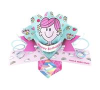 Second Nature Pop Ups Mr. Men Little Miss Hug 7 Today 3D Pop Up 7th Birthday Card Keepsake For Her Collectable Greeting Card - Vibrant Design, Nostalgic Cartoon, Branded Keepsake, Eco-Friendly