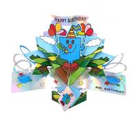 Second Nature Pop Ups Mr Men Little Miss Mr Birthday 3D Pop Up Card Collectable Greeting Card - Vibrant Design, Nostalgic Charm, Eco-Friendly, Branded Keepsake, Joyful Celebration, 3D Freestanding