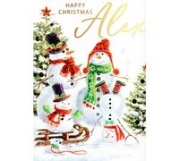 Second Nature Pop Ups Personalised Alex Singing Musical Christmas Card Sound Of Christmas Range XSING079, 16cm x 23cm