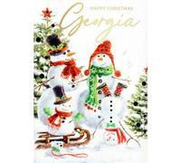 Second Nature Pop Ups Personalised Georgia Singing Musical Christmas Card Sound Of Christmas Range XSING045