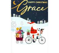 Second Nature Pop Ups Personalised Grace Singing Musical Christmas Card Sound Of Christmas Range XSING046, 16cm x 23cm