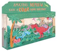 Second Nature Pop Ups Spectacular 3D Dinosaur Scene Nephew Birthday Card Freestanding Card with Envelope for Kids 19.5cm x 15.5cm x 3cm