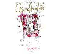Second Nature Special Granddaughter Birthday Greeting Card Hand-Finished Champagne Range Cards JGS590