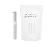 Second Shower Replacement Filter, Clinically Proven Shower Filter for Glowing Skin, Reduces Frizzy Hair, Dandruff, Removes 99% Chlorine and Hard Water (3 Pack)