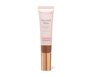 Second Skin Dewy Liquid Face Foundation from Sculpted by Aimee - 32ml Buildable, Medium Coverage Foundation with Dewy Finish, Hyaluronic Acid, Collagen Boosting Formula, SPF 50, (Rich Deep 6.8)