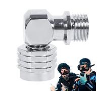 second stage diving regulator adapter, swivel diving connector 110 degree diving second stage regulator adapter, underwater flexible adapter for ama