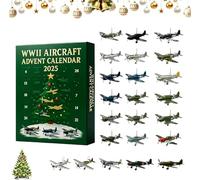 Second World War Aircraft Advent Calendar - 24 Unique Miniature WWII Warbirds, Christmas Countdown for Model Collectors & History Enthusiasts (1PCS)