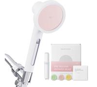 SecondShower Filtered Shower Hand | Clinically Proven for Skin Health, NSF Certified, SPA Grade High Pressure, Seoul Engineered Natural Filtration for Skin & Hair Care, Blossom Pink