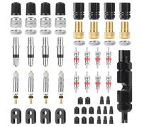 Seconero 49 Pcs Presta Valve Core Set with Removal Tool, Brass