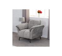 Amalfi 1 Seater Chair in Grey Fabric and Metal Legs