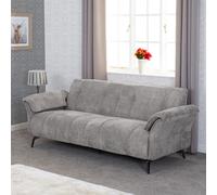 Seconique Amalfi 3 Seater Sofa In Grey Fabric With Metal Legs 2 Man Delivery