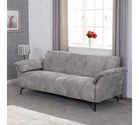 Seconique Amalfi 3 Seater Sofa In Grey Fabric With Metal Legs 2 Man Delivery