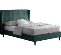 Seconique Amelia 4Ft6 Double Bed In Green Velvet Fabric