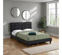 Seconique Arran Double Black PU Bed Frame - Wilko