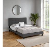 Seconique Arran Double Grey Fabric Bed Frame - Wilko