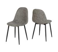 Seconique Athens Chair Grey Faux Leather Priced Per Pair