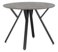 Seconique Athens Round Dining Table in Concrete Effect