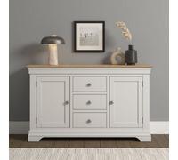 Seconique Bordeaux 2 Door 3 Drawer Sideboard (Fully Assembled) in Ivory Seconique Ivory