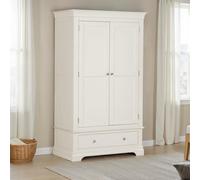Seconique Bordeaux 2 Door Wardrobe Ivory And Oak (Partially Assembled)