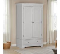 Seconique Bordeaux 2 Door Wardrobe Pebble Grey And Oak (Partially Assembled)