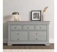 Seconique Bordeaux 3 + 2 Drawer Chest Pebble Grey Fully Assembled