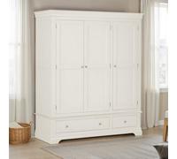Seconique Bordeaux 3 Door Wardrobe Ivory And Oak (Partially Assembled)