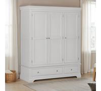 Seconique Bordeaux 3 Door Wardrobe Pebble Grey (Partially Assembled)
