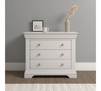 Seconique Bordeaux 3 Drawer Chest (Fully Assembled) in Ivory Seconique Ivory