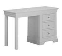 Seconique Bordeaux 3 Drawer Dressing Table Pebble Grey (Fully Assembled )