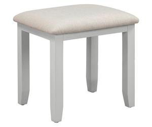 Seconique Bordeaux Dressing Table Stool Pebble Grey And Oat Fabric (Fully Assembled )