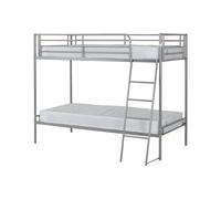Seconique Brandon 3ft Metal Bunk Bed - Silver