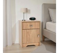 Seconique Carlton 1 Door 1 Drawer Bedside in Brown Seconique Brown
