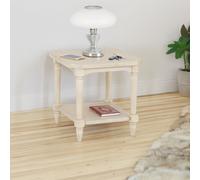 Seconique Chantilly Side Lamp Table Distressed Antique Cream Effect