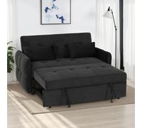 Seconique Chelsea Sofa Bed Black Fabric