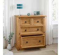 Seconique Corona 2 plus 2 Drawer Chest in Distressed Waxed Pine, none